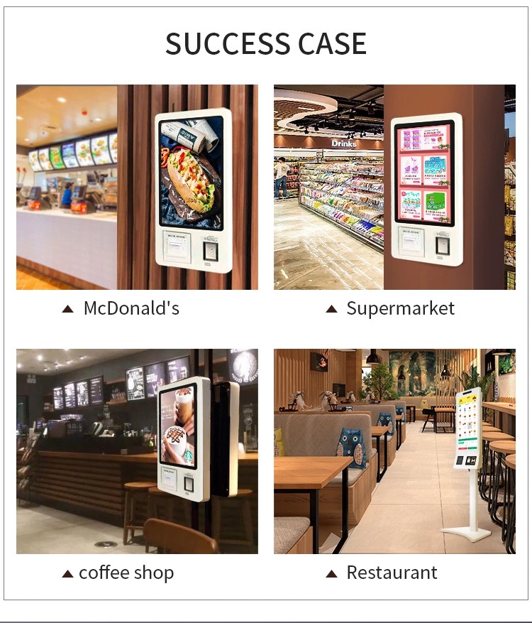 32 inch oanraakskerm selsbetsjinning bestellen kiosk foar fast food McDonald'sKFCrestaurantsupermerk (8)